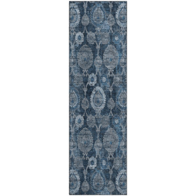 Premium Machine Washable Prisco Navy Rug