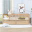 Kallel Daybed with Two Drawers and Guardrails-88414496-88414493