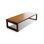 55.12" Brown Solid Wood Rectangular Coffee Table