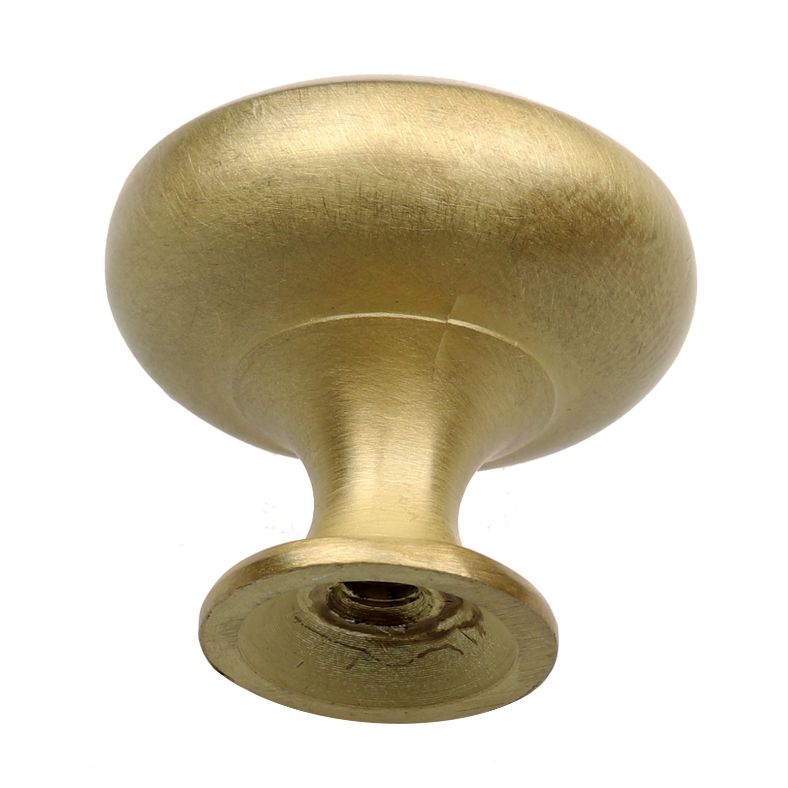 Classic Metal Mushroom Cabinet Knob, Satin Gold