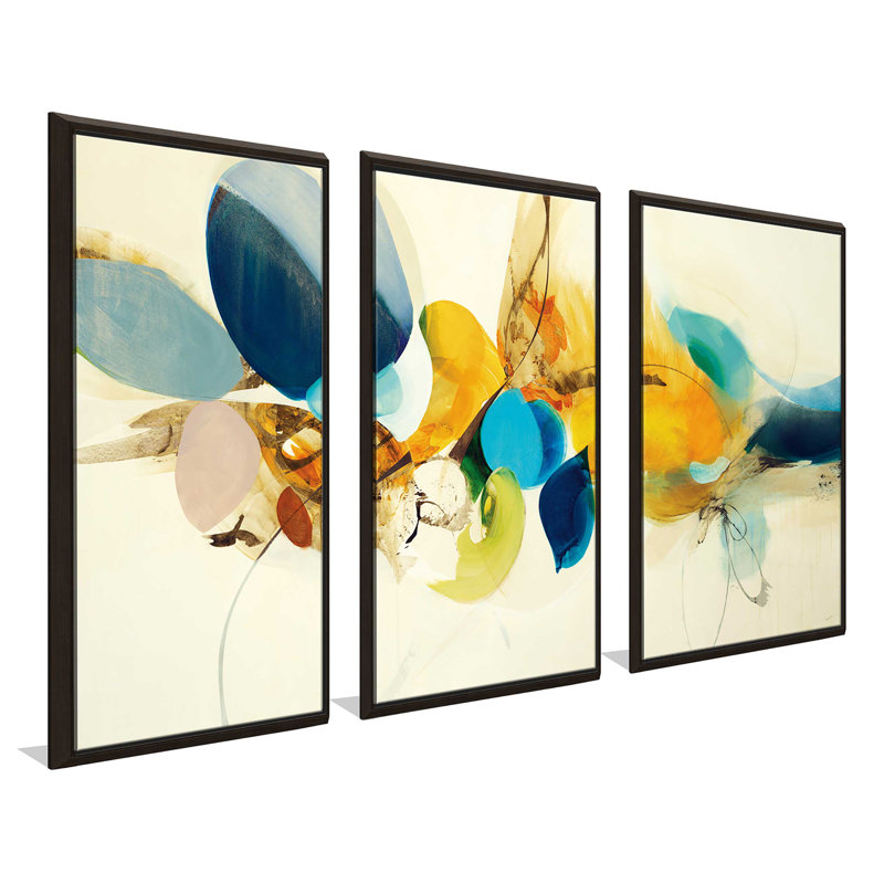 «Candid Color», ensemble de 3 reproductions encadrées sur toile, H 33,5 po x l 52,5 po x P 2 po
