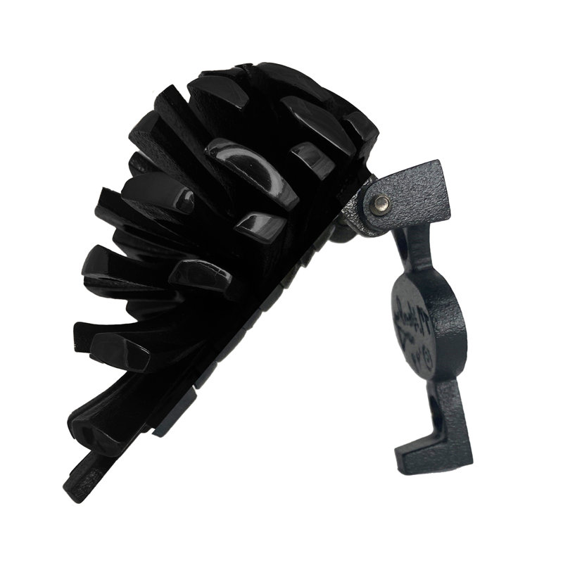 Heurtoir de porte pomme de pin, H 3,25 po x l 2,75 po x p 2 po, Noir mat