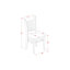 L'ensemble de table de salle à manger en bois 3 pièces comprend 1 table de salle à manger et 2 sièges en tissu de lin capitonné avec dossier capitonné à boutons et têtes de clous - finition lin blanc-1036046869-1038367565-1038367605