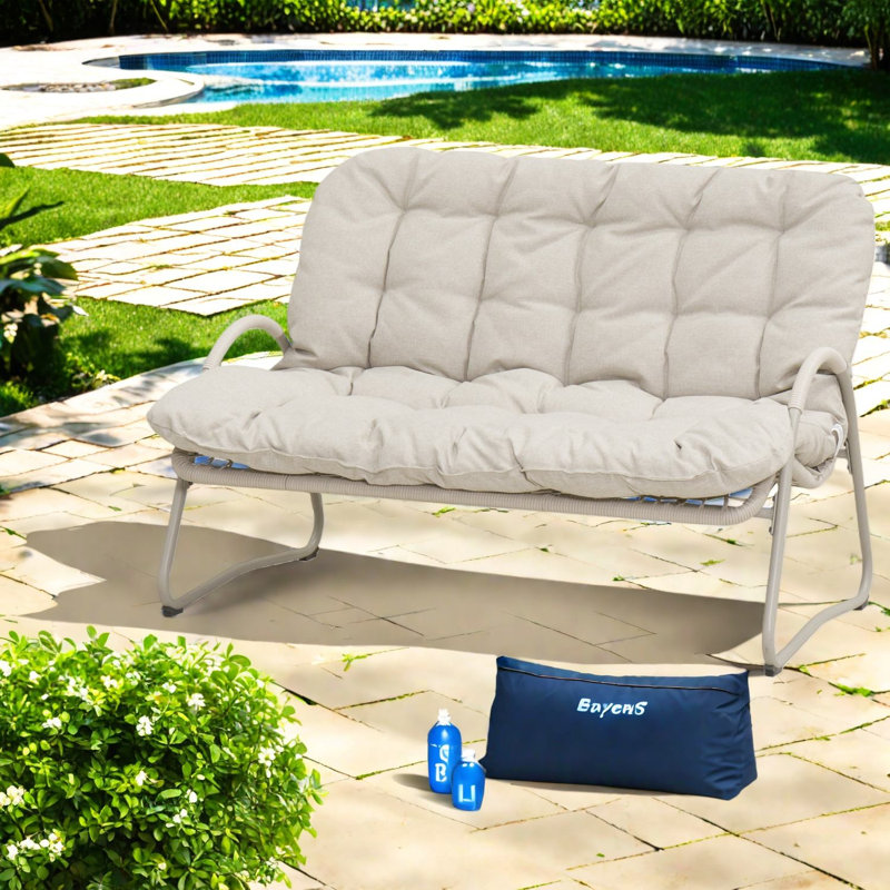 Comfortable Patio Sofas Steel Frame Modern Loveseat For Patio Home