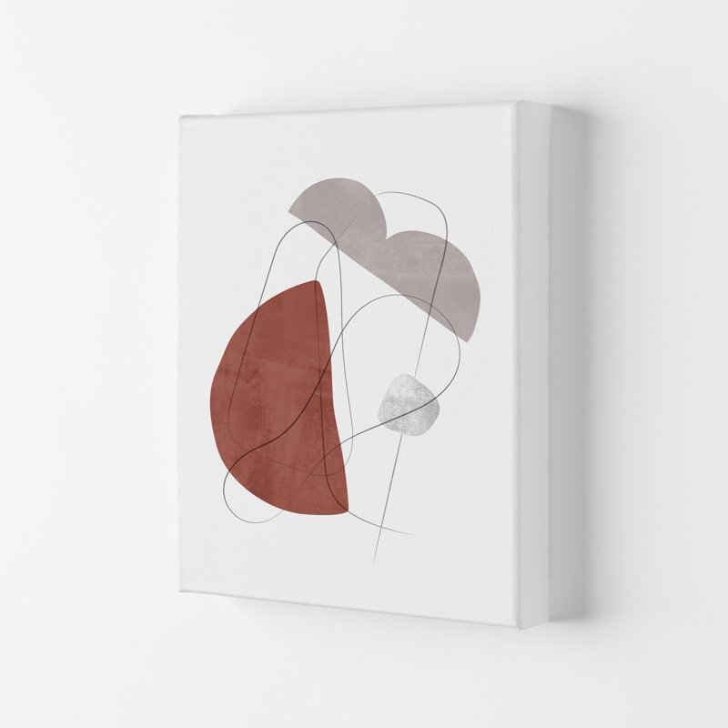 Abstraction With Grey Lines XIV - Print, Wrapped Canvas, 29.7 cm H x 21 cm W x 4 cm D
