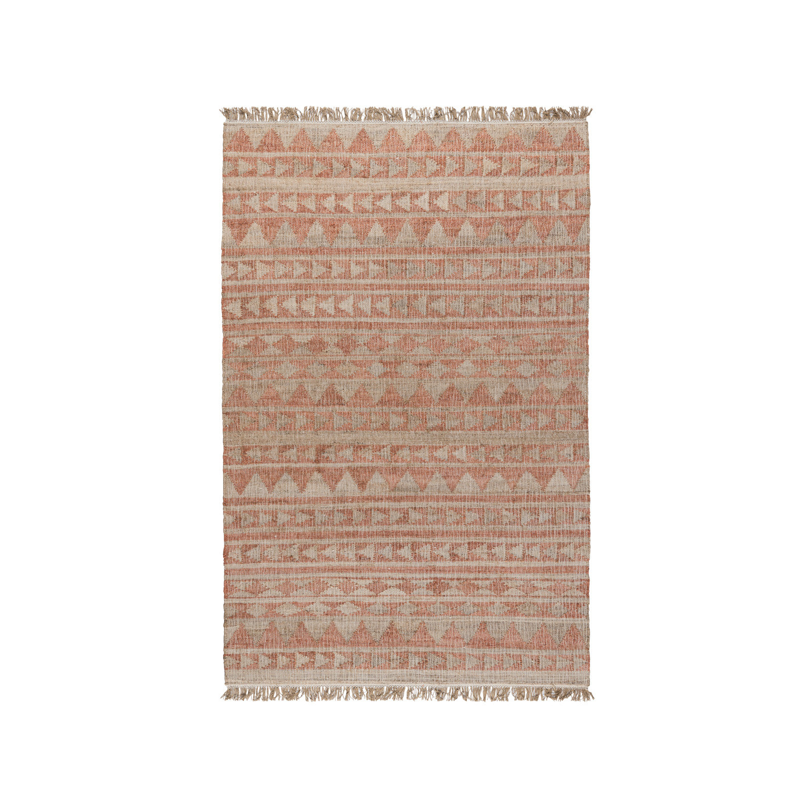 Walter Handmade Terracotta/Natural Rug, Runner 2'6" x 8'