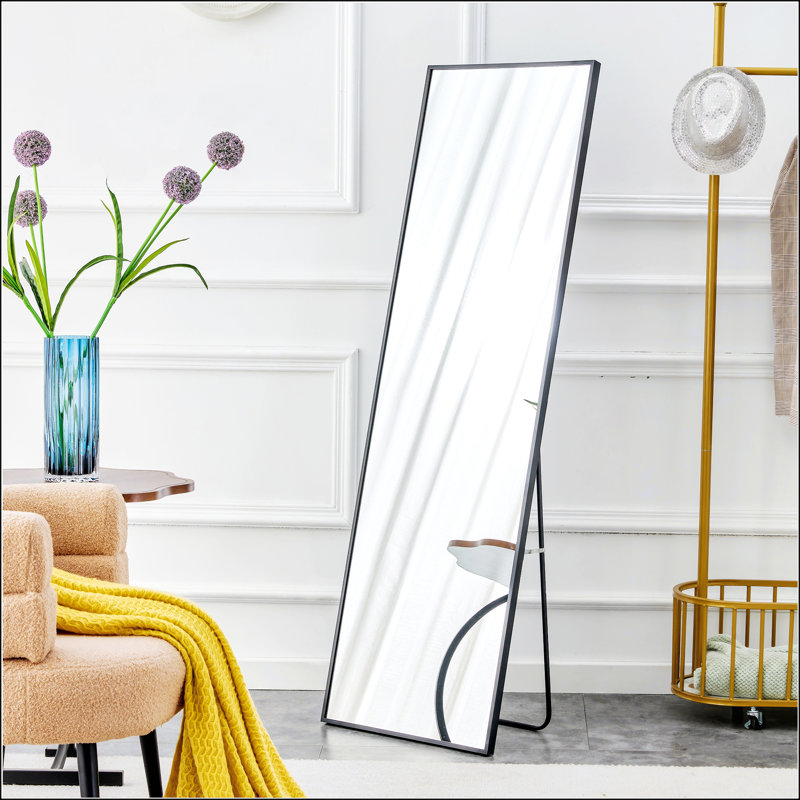 Miroir Adamariz, Noir, noir, noir, noir, 59 po x 15,7 po, Métal métal