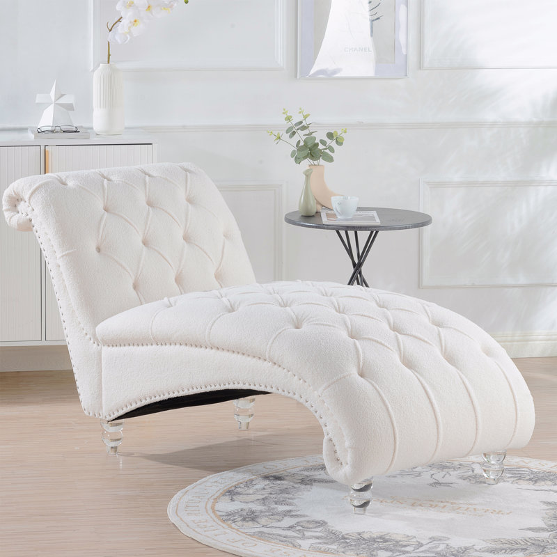 Chaise longue sans accoudoirs touffetée
