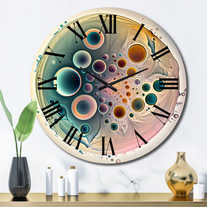 Horloge murale douce Cymatics Mandala III, Grand