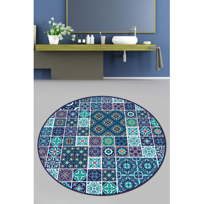 Antibacterial Bathmat, 100% Polyester, 78.7 inches Diameter | 10 mm Pile Height, 700 g/m² | Non-Slip Underside, Machine Washable, Durable & Stylish | Perfect for Any Bathroom Decor, Easy Care & Maintenance
