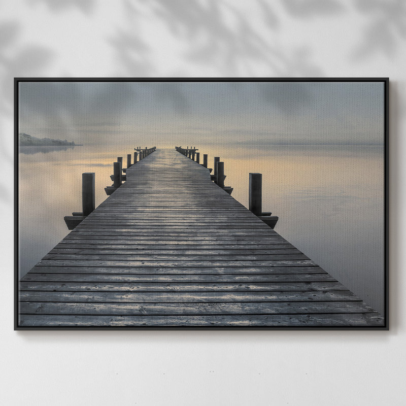 Sun Down, reproduction sur toile encadrée, H 25 po x l 37 po x P 2 po, Noir