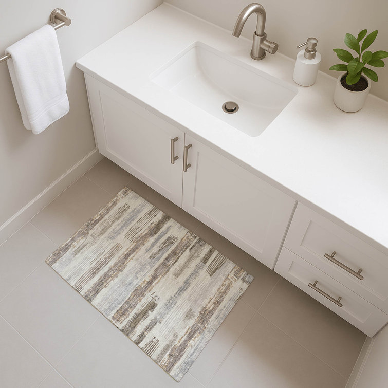 Premium Machine Washable Slesnick AMF1665 Stripes Rug