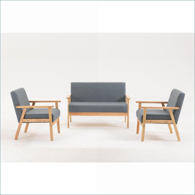 Ensemble de salon 3 pièces Bahamas: 1 causeuse + 2 chaises d'appoint, peut accueillir 4 adultes pour un appartement