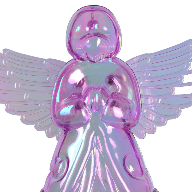 Exhart 2 Piece Angel WindyWing Garden Stakes, 4.5 by 30 Inches, Purple