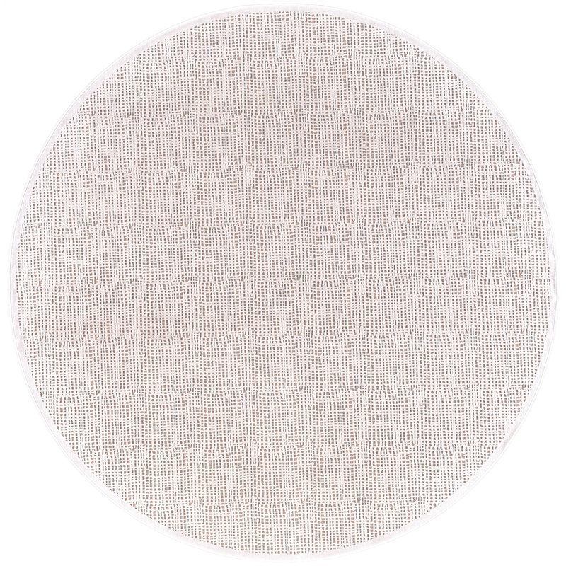Tapis rosé / blanc Ewald, Rond 7'6" x 7'6"