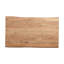 Table de salle à manger élégante de style industriel moderne en bois et en fer mat, 55 po x 31 po x 30 po, l 55 po x P 31 po