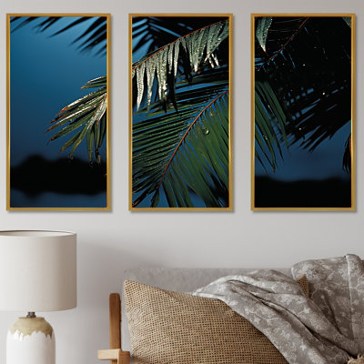 Sapphire Solitude Palm Tree Night - Palms & Palm Trees Canvas Wall Art Set -  Bay Isle Home™, 6D82D5648D2B472C8D077E6D58E48A97