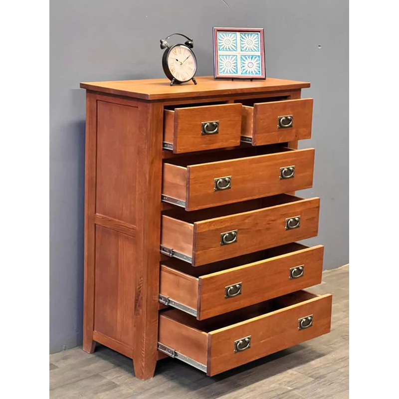 Brittnei 6 Drawer Tall Dresser - Walnut
