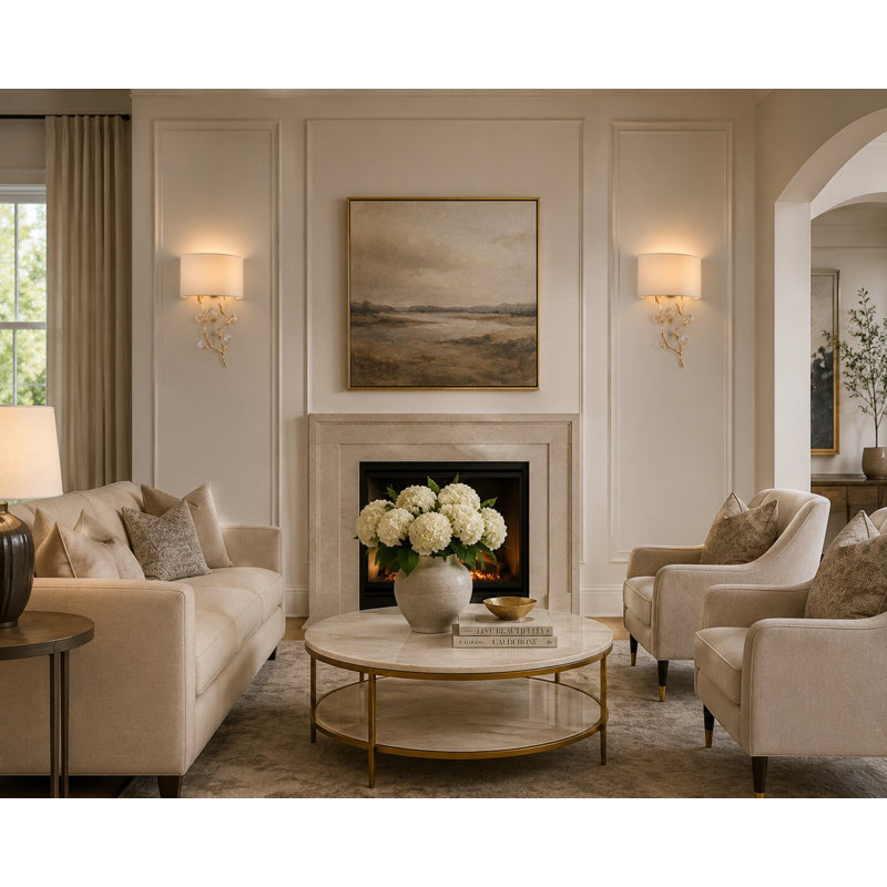 Transitional 1 Light Glass Petal Wall Sconce, Gold