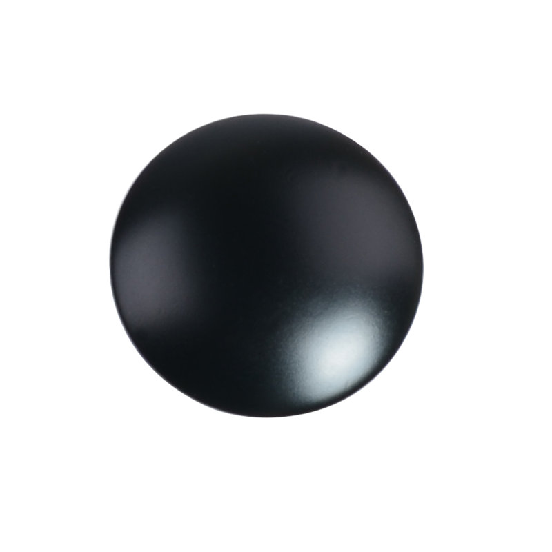 Flat Black Modern Round Cabinet Knob 25-Pack