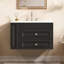 Meuble-lavabo mural avec 2 tiroirs, lavabo simple en céramique et armoire de rangement flottante moderne-780444685