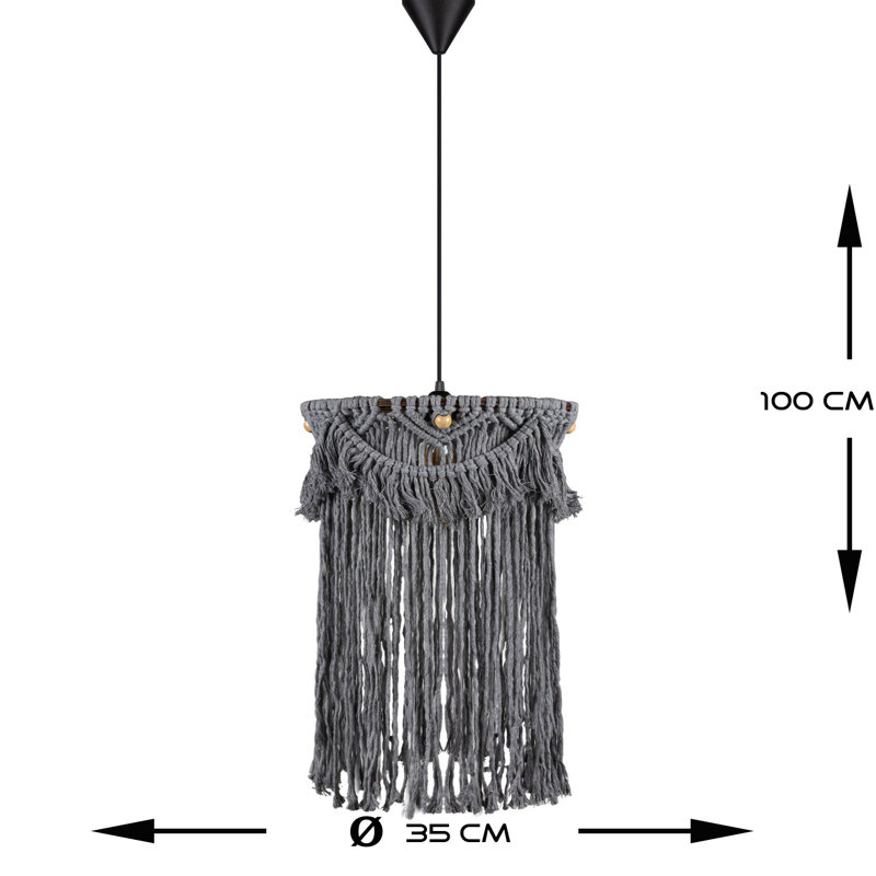 Luminaire suspendu tambour unique et remarquable à 1 lumière Bellingen
