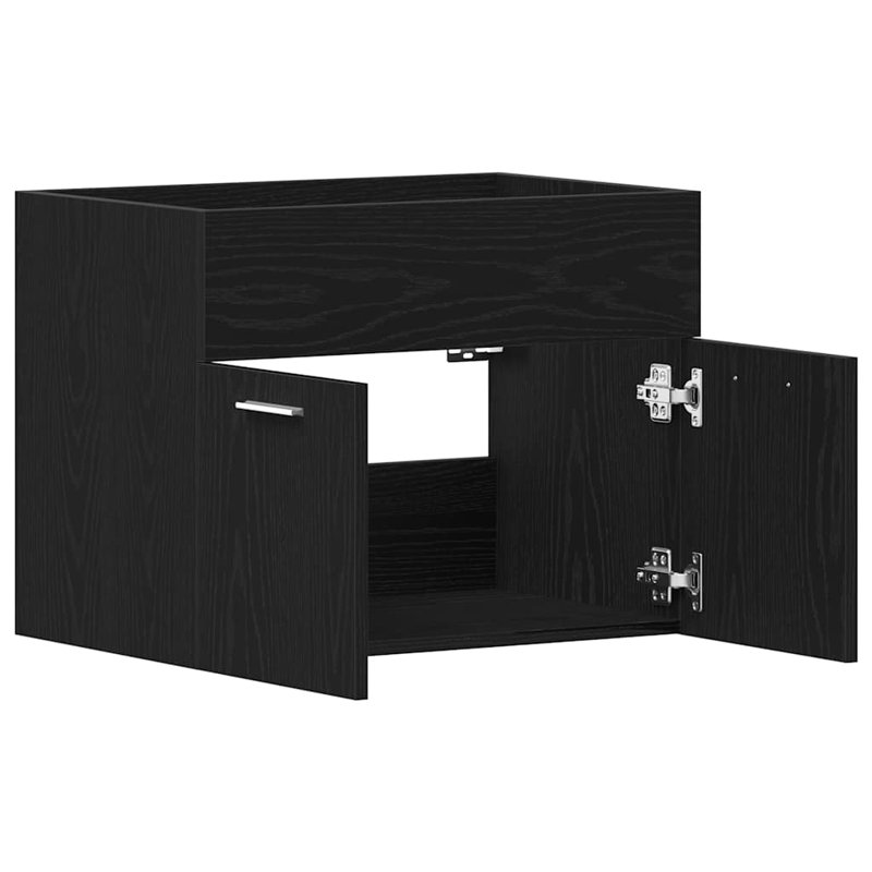 60cm Bathroom Vanity Base Only, Black Oak