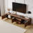 94.48" Modern TV Stand Media Console Extra Long Entertainment Center with Storage Cabinets Walnut