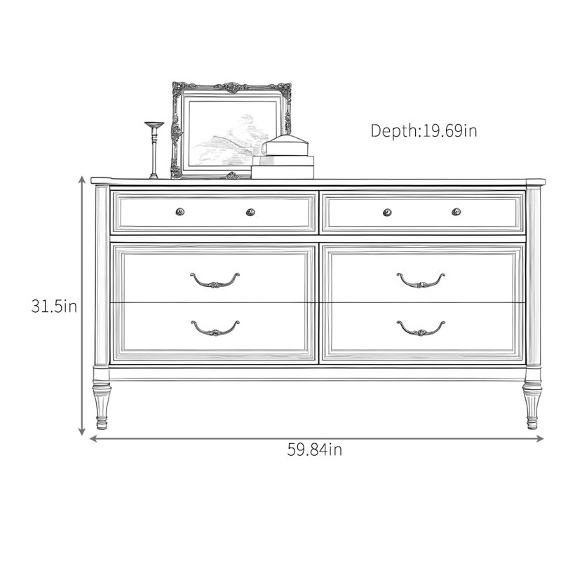 Multi-Drawer High-Quality Sideboard