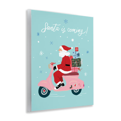 Père Noël sur scooter, art par Be Ni La