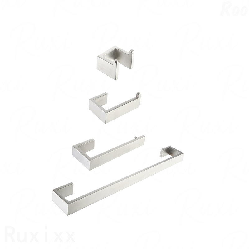 4- Piece Stainless Steel Bathroom Hardware Set
