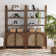 Boho 3-Shelf Bookshelf Cabinet With Rattan Doors