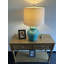 Lampe de table en céramique Aminu Blue