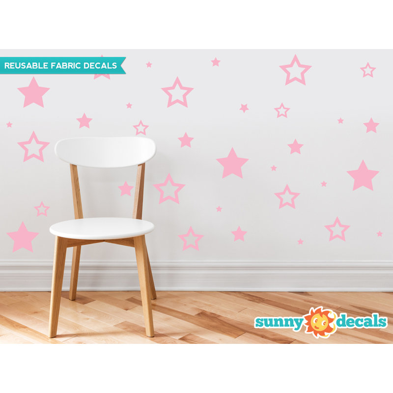 Autocollant mural en tissu Schulz, Rose