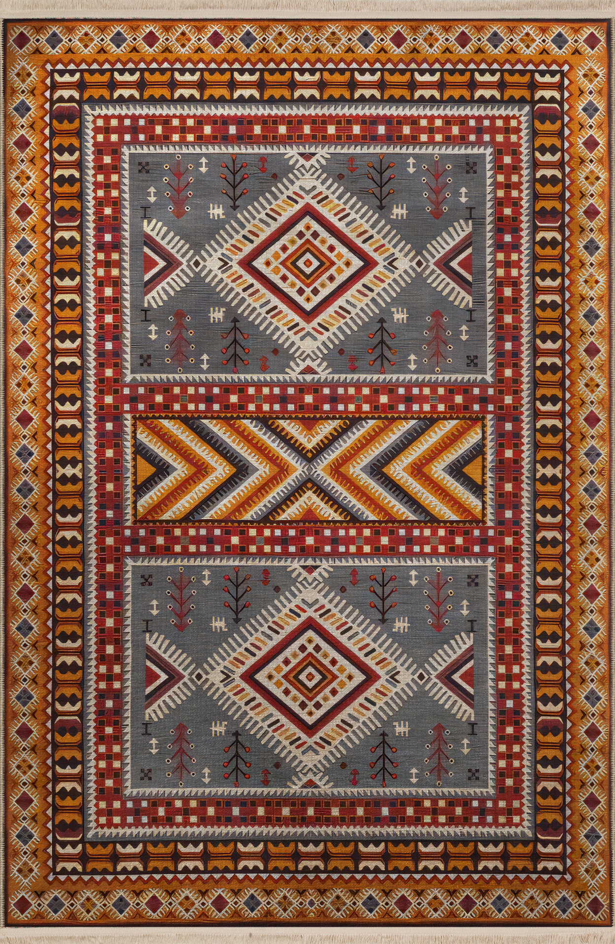 Dakota Fields Multi-Colored Mixed Geometric Shape Ethnic Patterned ...