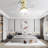 Kemp 29" 5-ABS-Blade Small Classic Flush Mount Ceiling Fan with LED Lights and Remote-407609324