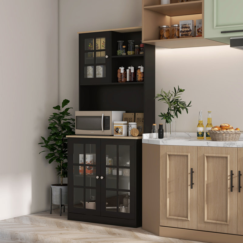 Armoire de garde-manger, armoire autoportante, armoire noire
