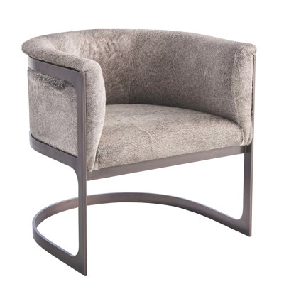Regan Barrel Chair w/Hair-on-Hide