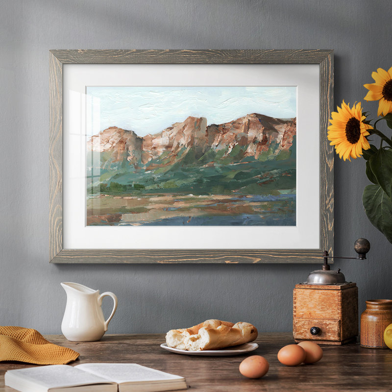 «Heading West I», reproduction d'art sur papier, H 14 po x l 20 po x P 1,5 po, Blanc