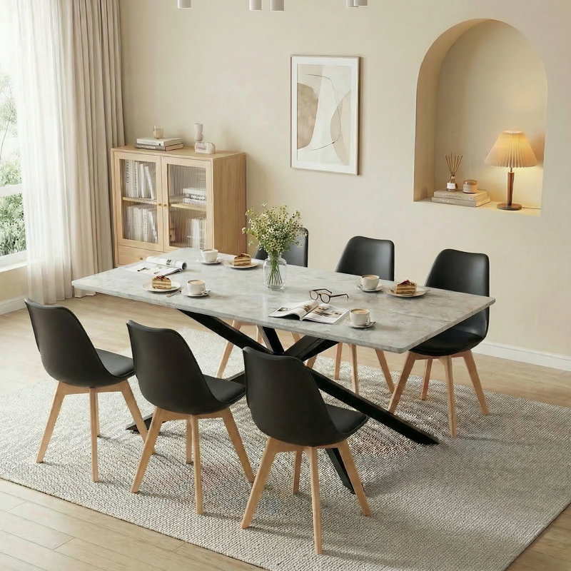 Nero 6 - Person Dining Set, Black