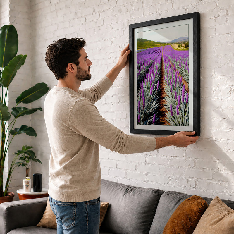 Lavender Fields Botanical - Framed Print, A2 - 59.4 x 42.0 cm, Unframed
