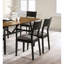 Ensemble de 2 chaises d'appoint Mid-Century modernes noires et grises