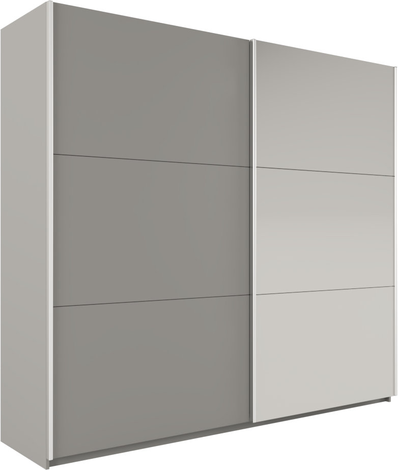 Graphite Matt Sliding Mirrored Wardrobe 200cm - Bold, Modern and Practical