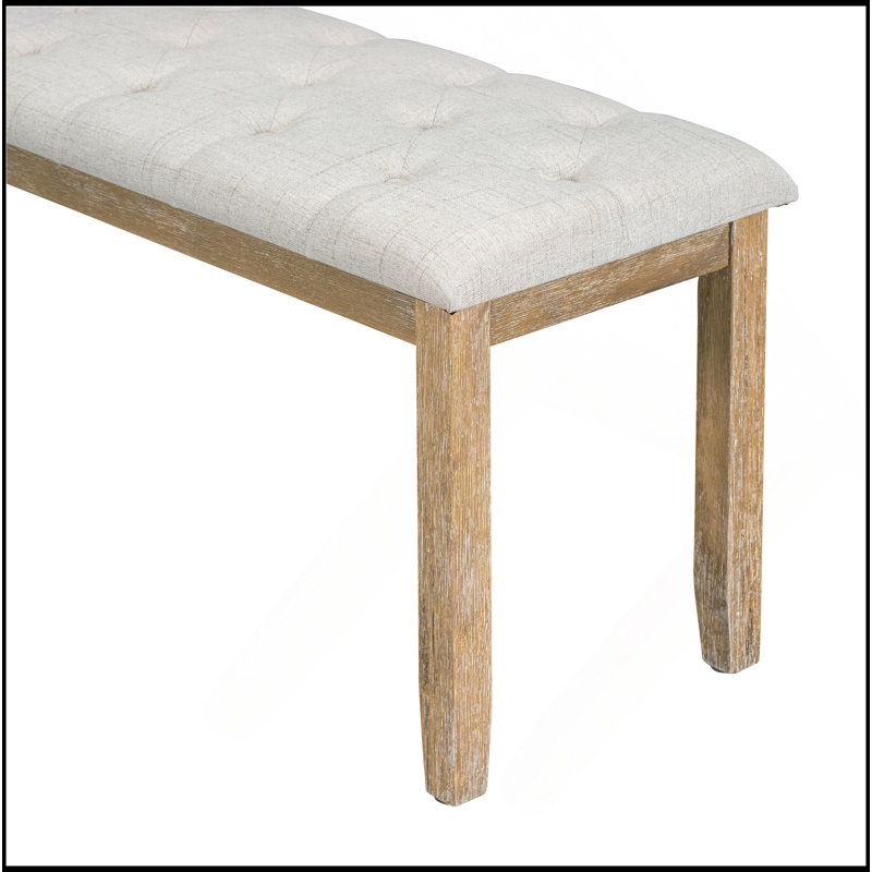 Ensemble de table de salle à manger 6 pièces, 6 pieds, 4 chaises rembourrées et 1 banc pour la salle à manger et la cuisine