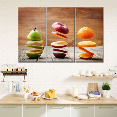 " Sliced Fruits " 3 - Pieces