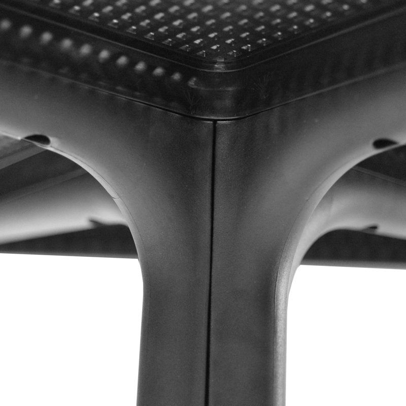 Table bistro intérieure / extérieure carrée en plastique 31,5 po Niche Terrace, Noir