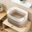 Foldable Storage Baskets 3-Pack With Handles, Fabric Storage Bins For Home Organization, Cotton Blend Bins For Shelves, Closet, Living Room, Bedroom, And Office-1642244893
