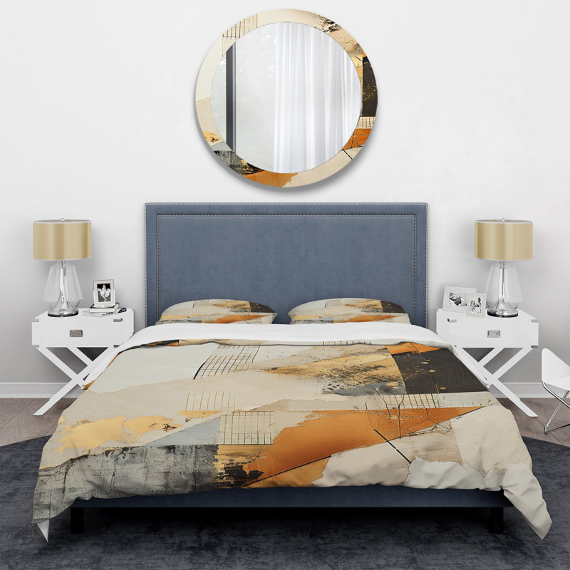Ensemble de housse de couette Yellow Radiant Sunset Dream 4 - Abstract Collages