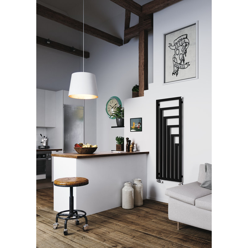 Angus Vertical Designer Radiator 1460Hx520W, Black