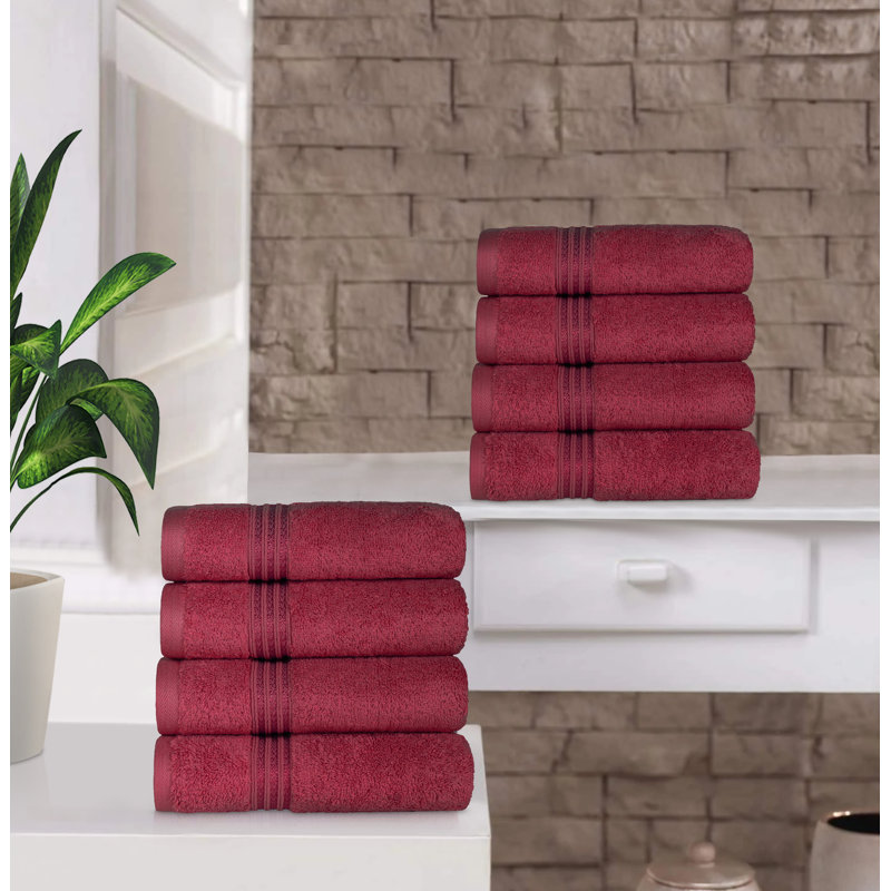 Merat 600 GSM 100% Standard Cotton Hand Towels, Burgundy